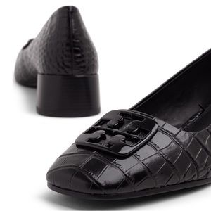 TORY BURCH CROC LEATHER PUMP